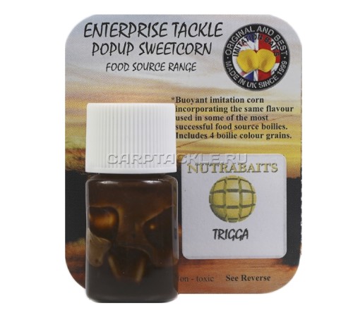 Искусственная плавающая насадка Enterprise Tackle Pop Up Sweetcorn Nutrabait Trigga Yellow